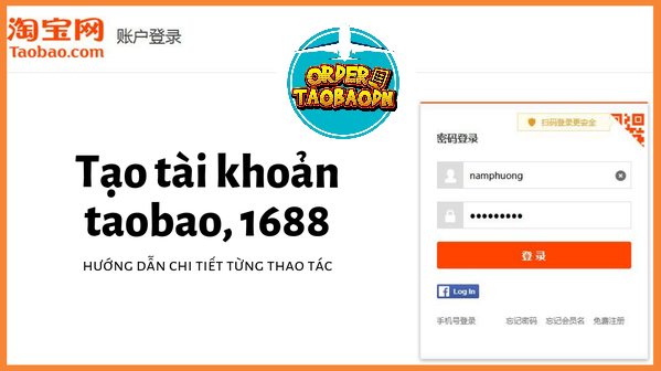 Cách tạo tài khoản chính chủ trên web taobao.com