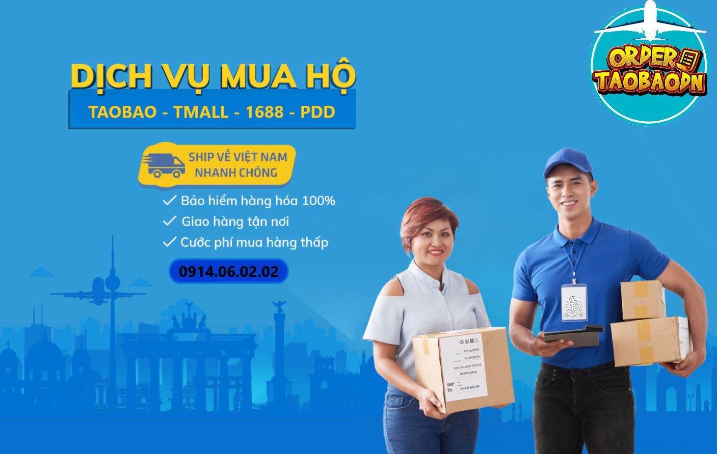 Dịch vụ mua hàng hộ TQ ship về Việt Nam - Đà Nẵng uy tín, giá rẻ