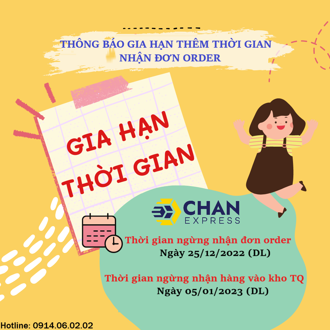 THÔNG BÁO GIA HẠN THÊM THỜI GIAN NHẬN ĐƠN ORDER