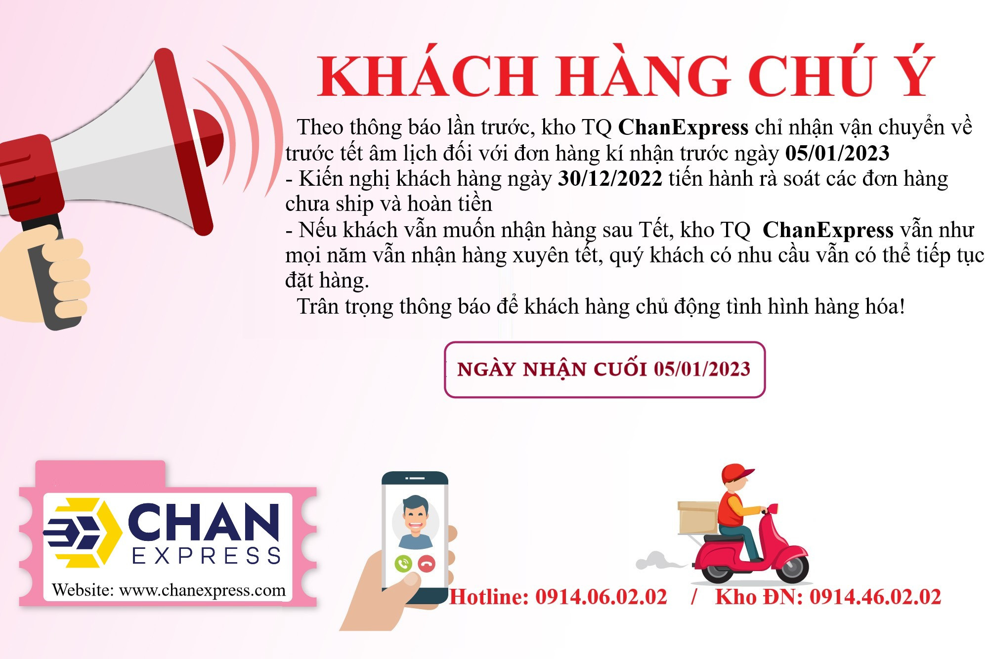 ChanExpress - Đặt hàng Trung Quốc - Vận chuyển - Thanh toán hộ