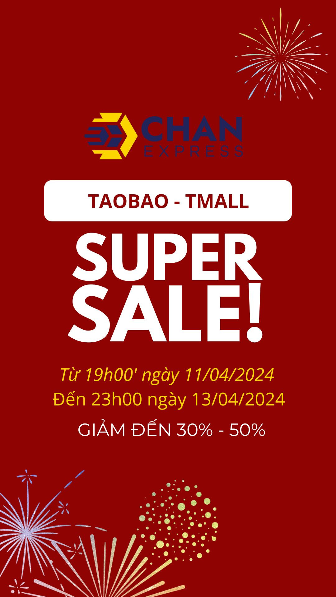 Taobao & Tmall sale từ 11/04 đến hết 13/04