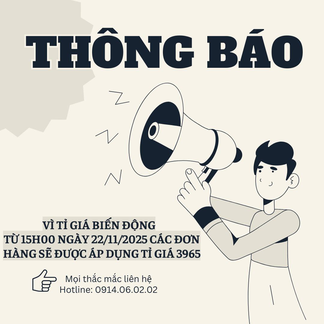 THÔNG BÁO THAY ĐỔI TỶ GIÁ