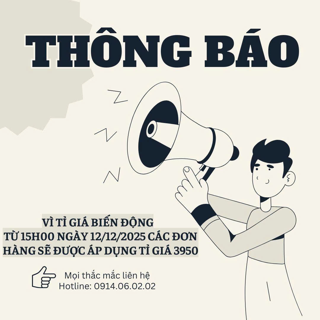THÔNG BÁO THAY ĐỔI TỈ GIÁ