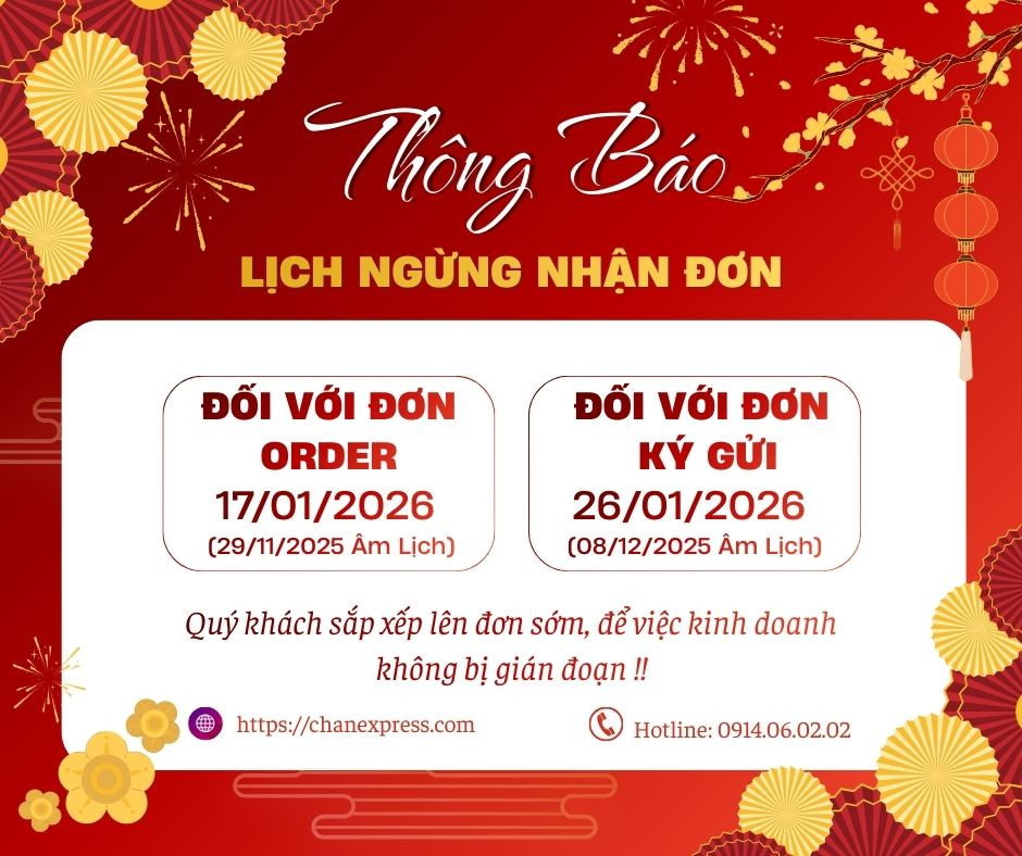 THÔNG BÁO LỊCH NGƯNG NHẬN ĐƠN TRƯỚC TẾT NGUYÊN ĐÁN 2026